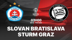 Slovan Bratislava vs Sturm Graz 3h00 ngày 23/2 (Conference League 2023/24) Mọi chuyện coi như đã an bài sau trận lượt đi khi mà Sturm Graz thắng đậm 4-1 trên sân nhà. Giờ đây nếu muốn lật ngược thế cờ để giành quyền đi tiếp một cách "siêu ngoạn mục", Slovan Bratislava cần phải thắng lại với cách biệt ít nhất 4 bàn ở trận lượt về sắp tới. Trong trường hợp thắng được 3 bàn thì Slovan Bratislava sẽ đưa cuộc chơi sang hai hiệp phụ hoặc luân lưu . Hãy đến FUN88 thể thao trực tuyến để biết thêm thông tin nhé .