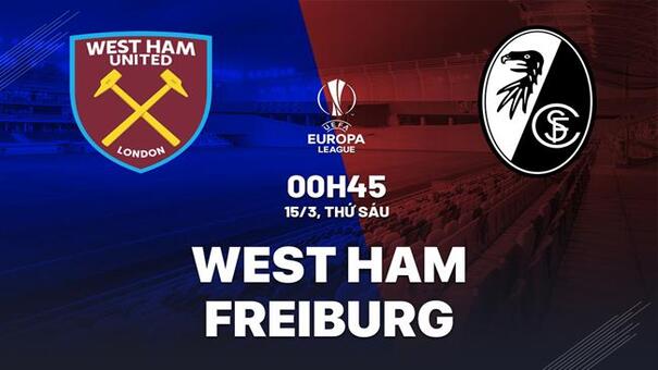 West Ham vs Freiburg (00h45 ngày 15/3) West Ham bị đánh giá ngang bằng so với Freiburg ở trận lượt đi. Mục tiêu của thầy trò David Moyes khi làm khách tại sân Europa Park có lẽ cũng chỉ là một trận hòa. Phòng ngự tốt trong phần lớn thời gian thi đấu, nhưng cuối cùng đã gục ngã ở thời điểm nhạy cảm. Michael Gregoritsch là cầu thủ ghi bàn thắng duy nhất ở phút 81 để mang về lợi thế chiến thắng cho Freiburg. Hãy đến FUN88 thể thao trực tuyến để biết thêm thông tin nhé .